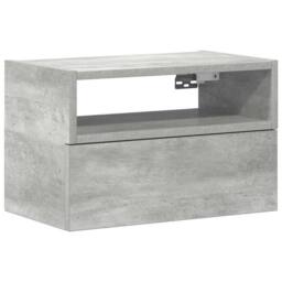 Berkfield Home Wall-mounted Bedside Cabinet Concrete Grey 45x26x28.5 cm - thumbnail 1