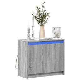 Berkfield Home Sideboard with LED Grey Sonoma 72x34x61 cm Engineered Wood - Size: 72 x 34 x 61 cm - thumbnail 2