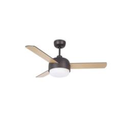 Netlighting Klar 2 Light Copper Ceiling Fan Brown E27