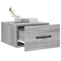 Berkfield Home Wall-mounted Bedside Cabinet Grey Sonoma 35x35x20 cm - Size: 35 x 35 x 20 cm - thumbnail 4