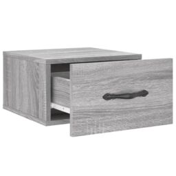 Berkfield Home Wall-mounted Bedside Cabinet Grey Sonoma 35x35x20 cm - Size: 35 x 35 x 20 cm - thumbnail 6