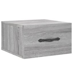 Berkfield Home Wall-mounted Bedside Cabinet Grey Sonoma 35x35x20 cm - Size: 35 x 35 x 20 cm - thumbnail 2