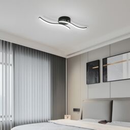 Pheashine Sleek LED Ceiling Light Black Two Parallel 12W 52x12cm 6500K - Size: 52x12 cm - thumbnail 6