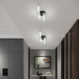 Pheashine Sleek LED Ceiling Light Black Two Parallel 12W 52x12cm 6500K - Size: 52x12 cm - thumbnail 5
