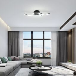 Pheashine Sleek LED Ceiling Light Black Two Parallel 12W 52x12cm 6500K - Size: 52x12 cm - thumbnail 7