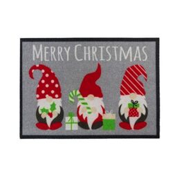 JVL Christmas Machine Washable Door Mats - 40 x 57cm - Robin in Red - Size: 40 cm x 60 cm - thumbnail 2