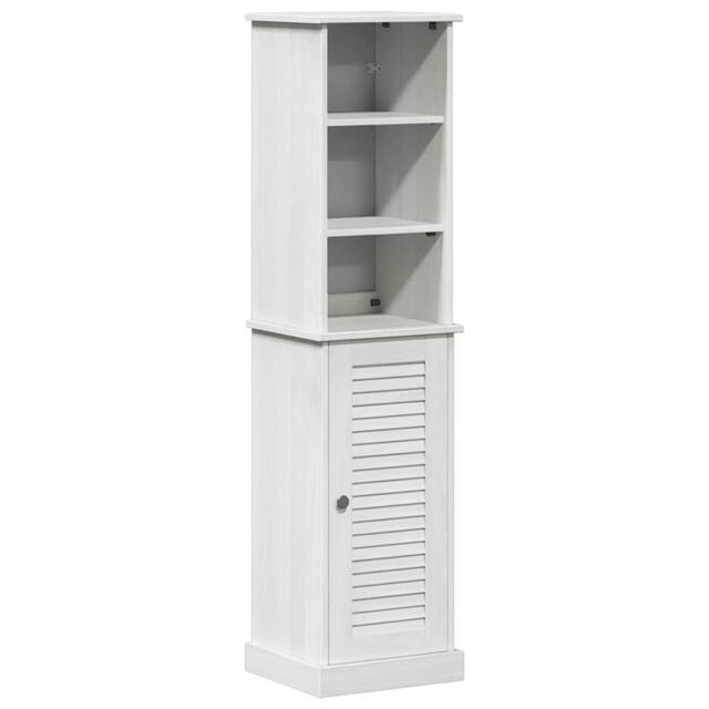 Berkfield Home Bathroom Furniture Set with Shelf 2 pcs Brown & White Medium - image 1