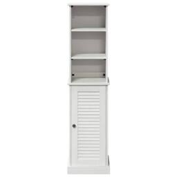 Berkfield Home Bathroom Furniture Set with Shelf 2 pcs Brown & White Medium - thumbnail 7