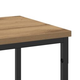 Berkfield Home Console Table Artisan Oak 200x30x75 cm Engineered Wood & Steel in Brown - Size: 200 x 30 x 75 cm - thumbnail 8
