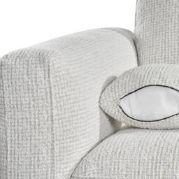 Furnishings For Less UK Bali Modern Chenille Textured Fabric 3 Seater Sofa Beige - thumbnail 7
