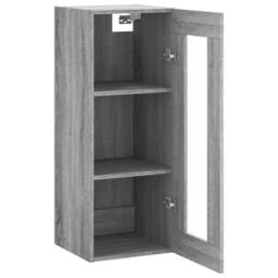 Berkfield Home Wall Mounted Cabinet Grey Sonoma 34.5x34x90 cm - thumbnail 7