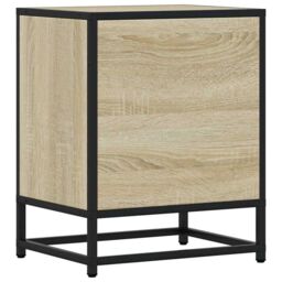 Berkfield Home Bedside Cabinets 2 pcs Sonoma Oak 40x31x50 cm Engineered Wood & Metal in Brown - Size: 40 x 31 x 50 cm - thumbnail 8