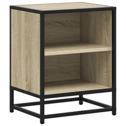 Berkfield Home Bedside Cabinets 2 pcs Sonoma Oak 40x31x50 cm Engineered Wood & Metal in Brown - Size: 40 x 31 x 50 cm - thumbnail 6