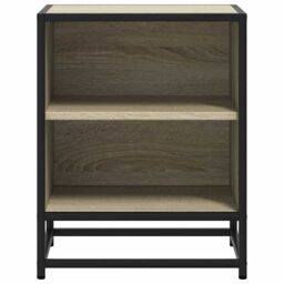 Berkfield Home Bedside Cabinets 2 pcs Sonoma Oak 40x31x50 cm Engineered Wood & Metal in Brown - Size: 40 x 31 x 50 cm - thumbnail 5
