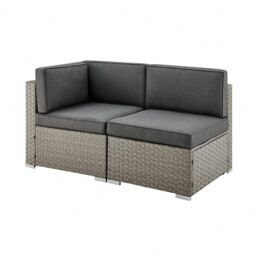 Home Detail DISCONTINUED Catina 7 Piece Modular Rattan Garden Furniture Sofa Set U-Shape or Corner in Grey - thumbnail 4