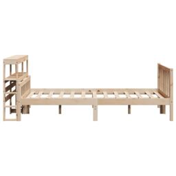Berkfield Home Bed Frame without Mattress 160x200 cm Solid Wood Pine in Brown - thumbnail 5