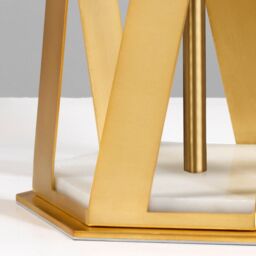 Netlighting Apollo 1 Light Table Lamp Brushed Brass E27 in Yellow - thumbnail 5