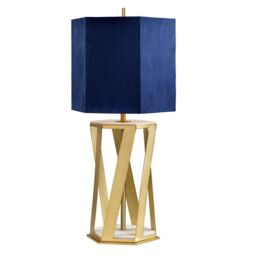 Netlighting Apollo 1 Light Table Lamp Brushed Brass E27 in Yellow - thumbnail 2