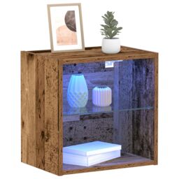 Berkfield Home Floating Shelf 2 pcs Old Wood 40x28, 5x40 cm Engineered Wood in Brown - thumbnail 3