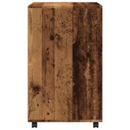 Berkfield Home Rolling Cabinet Old Wood 60x48x81 cm Engineered Wood in Brown - Size: 60 x 48 x 81 cm - thumbnail 5