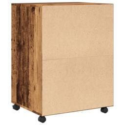 Berkfield Home Rolling Cabinet Old Wood 60x48x81 cm Engineered Wood in Brown - Size: 60 x 48 x 81 cm - thumbnail 6