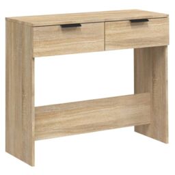 Berkfield Home Console Table Sonoma Oak 90x36x75 cm Engineered Wood in Brown - Size: 90 x 36 x 75 cm - thumbnail 2