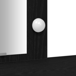 Berkfield Home Dressing Table with LED Lights¬†Black Oak 102x33x135 cm in Black - Size: 102 x 33 x 135 cm - thumbnail 8