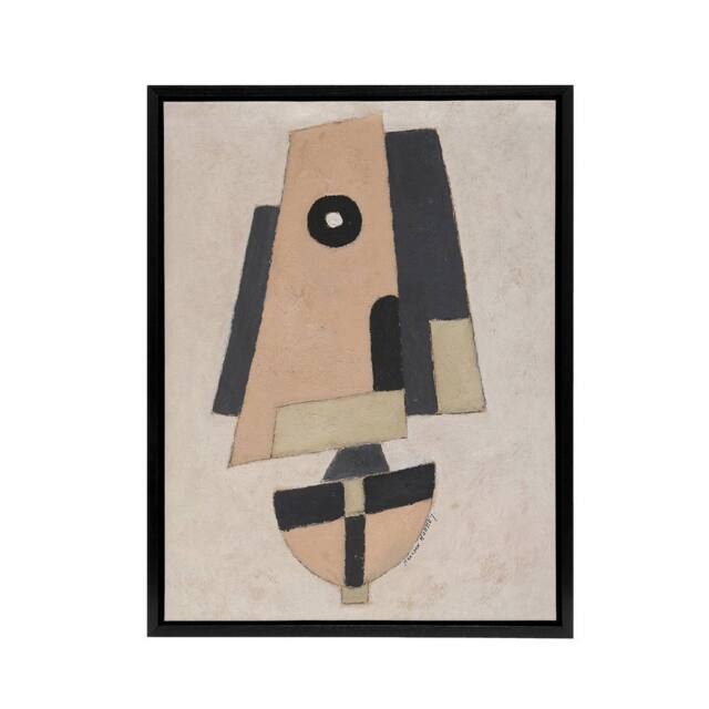 "Artery8 Movement Bermuda Abstract Painting Hartley Black Framed Canvas Art in Pink - Size: W18"" x H24""" - image 1