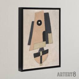 "Artery8 Movement Bermuda Abstract Painting Hartley Black Framed Canvas Art in Pink - Size: W18"" x H24""" - thumbnail 2