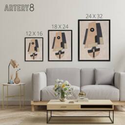 "Artery8 Movement Bermuda Abstract Painting Hartley Black Framed Canvas Art in Pink - Size: W18"" x H24""" - thumbnail 4