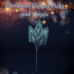 VFM e-Store Christmas Stem Leaves & Berries Decoration 80cm x 37cm Blue X 1 - Size: 80 cm x 37 cm - thumbnail 3