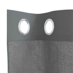 Berkfield Home Voile Curtains with Grommets 2 pcs Dark Grey 140x260 cm - thumbnail 5