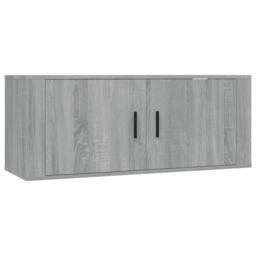 Berkfield Home Wall Mounted TV Cabinet Grey Sonoma 100x34.5x40 cm - thumbnail 3