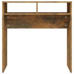 Berkfield Home Decorative Console Table Smoked Oak 78x30x80 cm Engineered Wood in Brown - Size: 78 x 30 x 80 cm - thumbnail 5