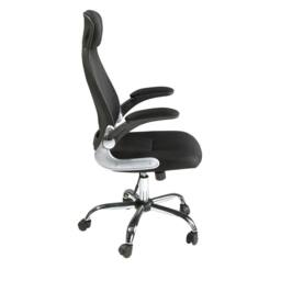 Angel Cerda Black Fabric Swivel Office Chair Height-Adjustable - thumbnail 5