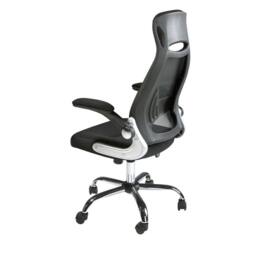 Angel Cerda Black Fabric Swivel Office Chair Height-Adjustable - thumbnail 6