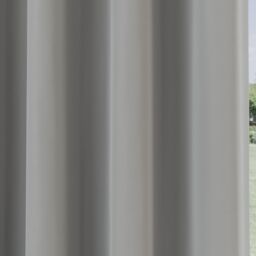 Enhanced Living 'Nightfall' Grey Plain Supersoft Thermal Blockout Single Eyelet Door Curtain - Size: 168 cm width x 214 cm drop - thumbnail 3