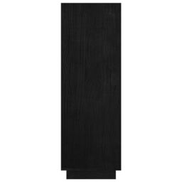 Berkfield Home Book Cabinet/Room Divider Black 80x35x103 cm Solid Pinewood - Size: 80 x 35 x 103 cm - thumbnail 6