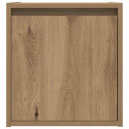 Berkfield Home Durable Wall-Mounted Bedside Cabinet Artisan Oak 38x34x40 cm in Brown - Size: 38 x 34 x 40 cm - thumbnail 6