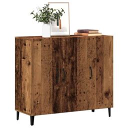 Berkfield Home Sideboard Old Wood 90x34x80 cm Engineered Wood in Brown - Size: 90 x 34 x 80 cm - thumbnail 4
