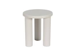 Vente-unique Metal Side Table - H45 Cm - Cream - RAVOKA - thumbnail 2