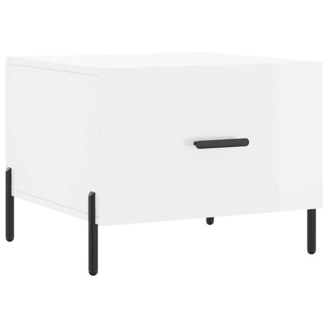 Berkfield Home Coffee Table High Gloss White 50x50x40 cm Engineered Wood - Size: 50 x 50 x 40 cm - image 1