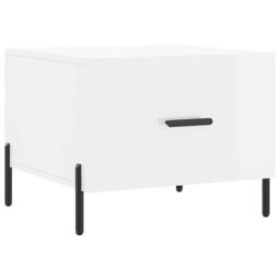 Berkfield Home Coffee Table High Gloss White 50x50x40 cm Engineered Wood - Size: 50 x 50 x 40 cm - thumbnail 1