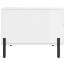 Berkfield Home Coffee Table High Gloss White 50x50x40 cm Engineered Wood - Size: 50 x 50 x 40 cm - thumbnail 7