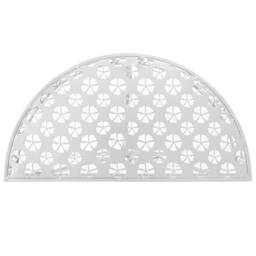 Berkfield Home Side Table Vintage Style Half Round Metal 72x36x74 cm Silver - Size: 72 x 36 x 74 cm - thumbnail 3