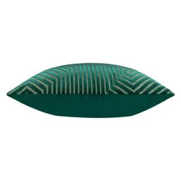 Paoletti Evoke Cut Velvet Cushion in Emerald - Size: 55 cm x 55 cm - thumbnail 4