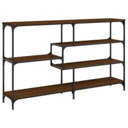 Berkfield Home Console Table Brown Oak 160x32x95 cm Engineered Wood - Size: 160 x 32 x 95 cm - thumbnail 2
