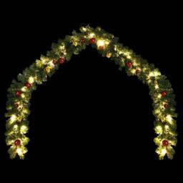 Berkfield Home Christmas Garland Decorated with Baubles & LED Lights 5 m - thumbnail 4
