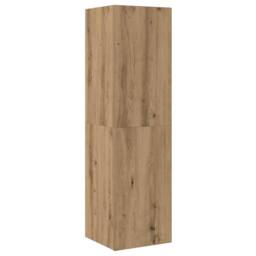 Berkfield Home Wall Mounted TV cabinets 3 pcs Artisan Oak Engineered Wood in Brown - thumbnail 4