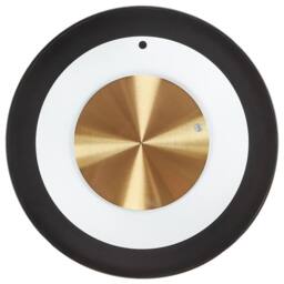 Wyld and Coco Aurelia Home Wall Clock 30 cm - Minimalist Black White Gold Accent - thumbnail 2